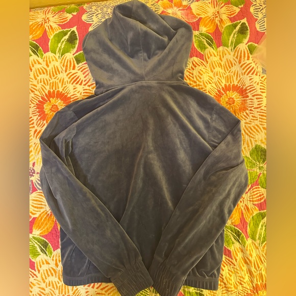 Fila Women's Blue Zip-Up Hoodie with Black Logo - Picture 3 of 3